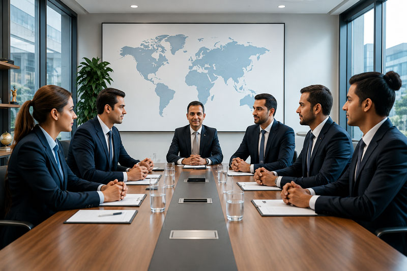 Business meeting representing confident sourcing decisions with GlobalNexa